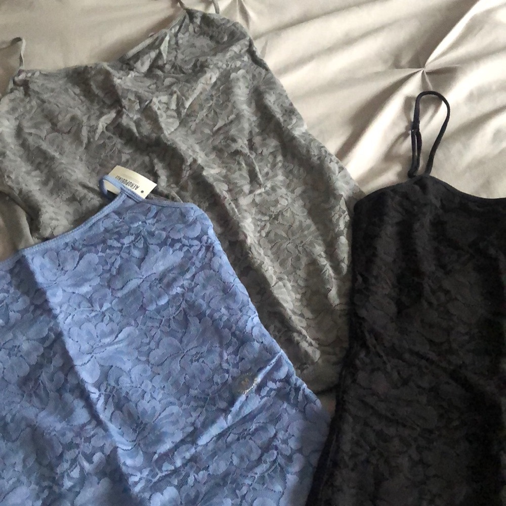3 lace camisoles